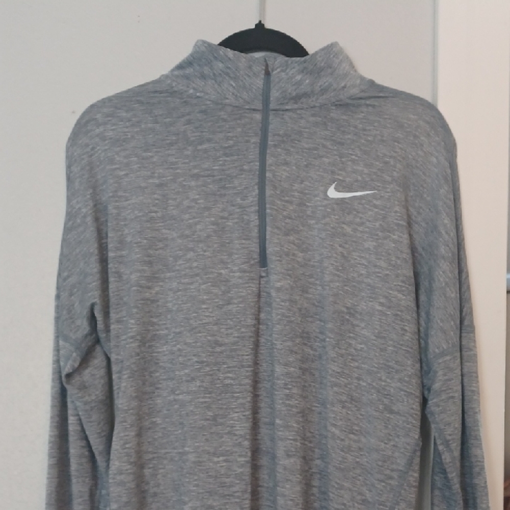 Nike Heather Gray Quarter-Zip Top